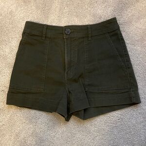 H&M Dark Green Women's Cargo Shorts